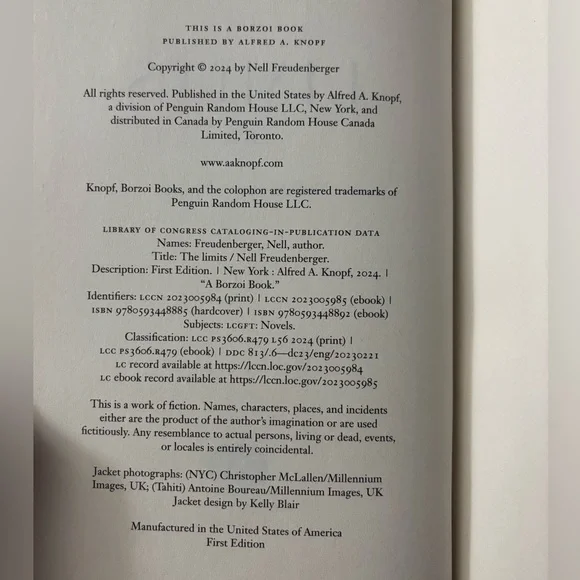 “The Limits” by Nell Freudenberger hardcover book published in 2024 - Picture 3 of 5